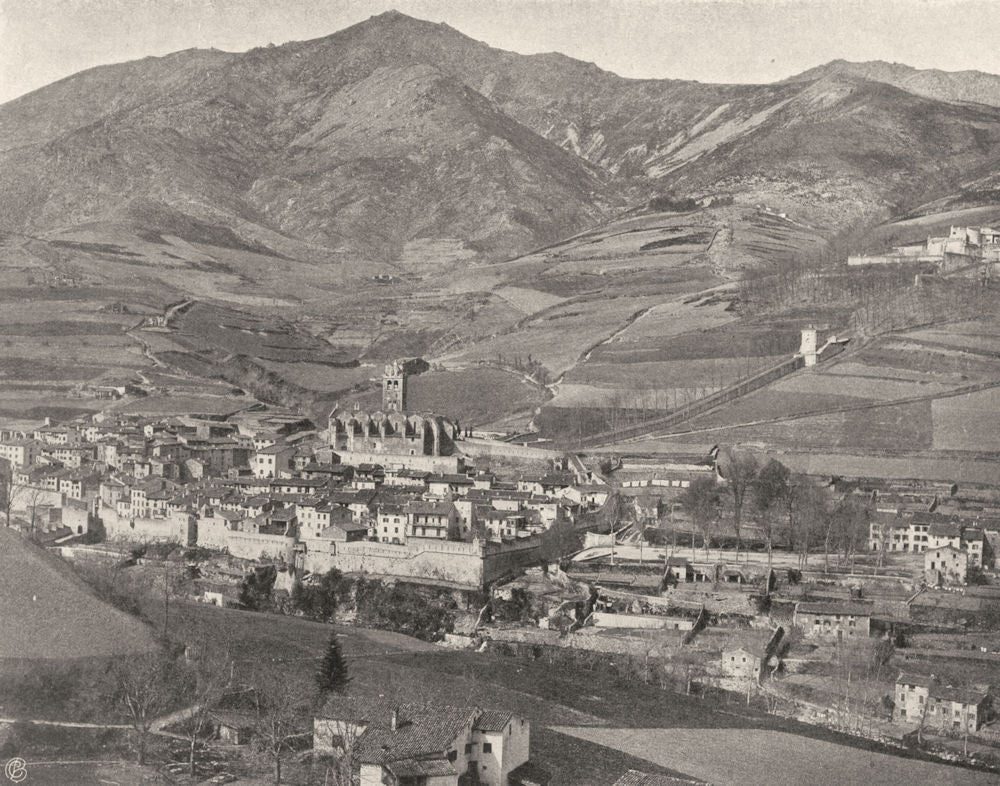 PYRÉNÉES-ORIENTALES. Prats-de-Mollo- Vue générale 1903 old antique print